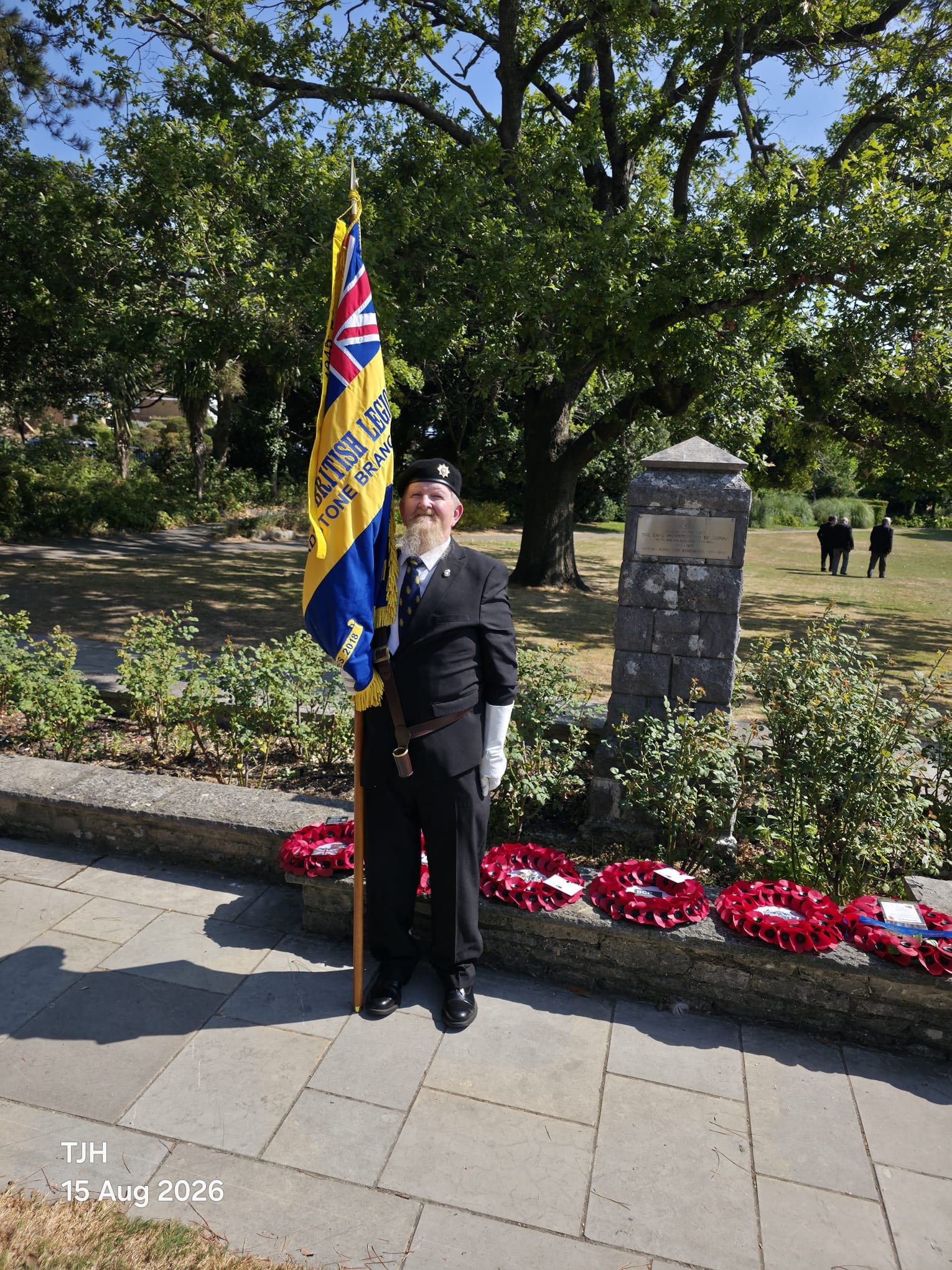 Standard bearer on parade, Poole