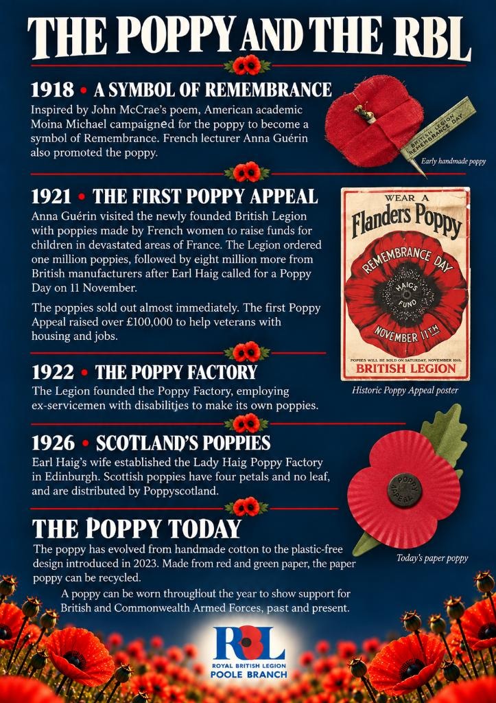 In Flanders Fields — by John McCrae, RBL Poole Branch