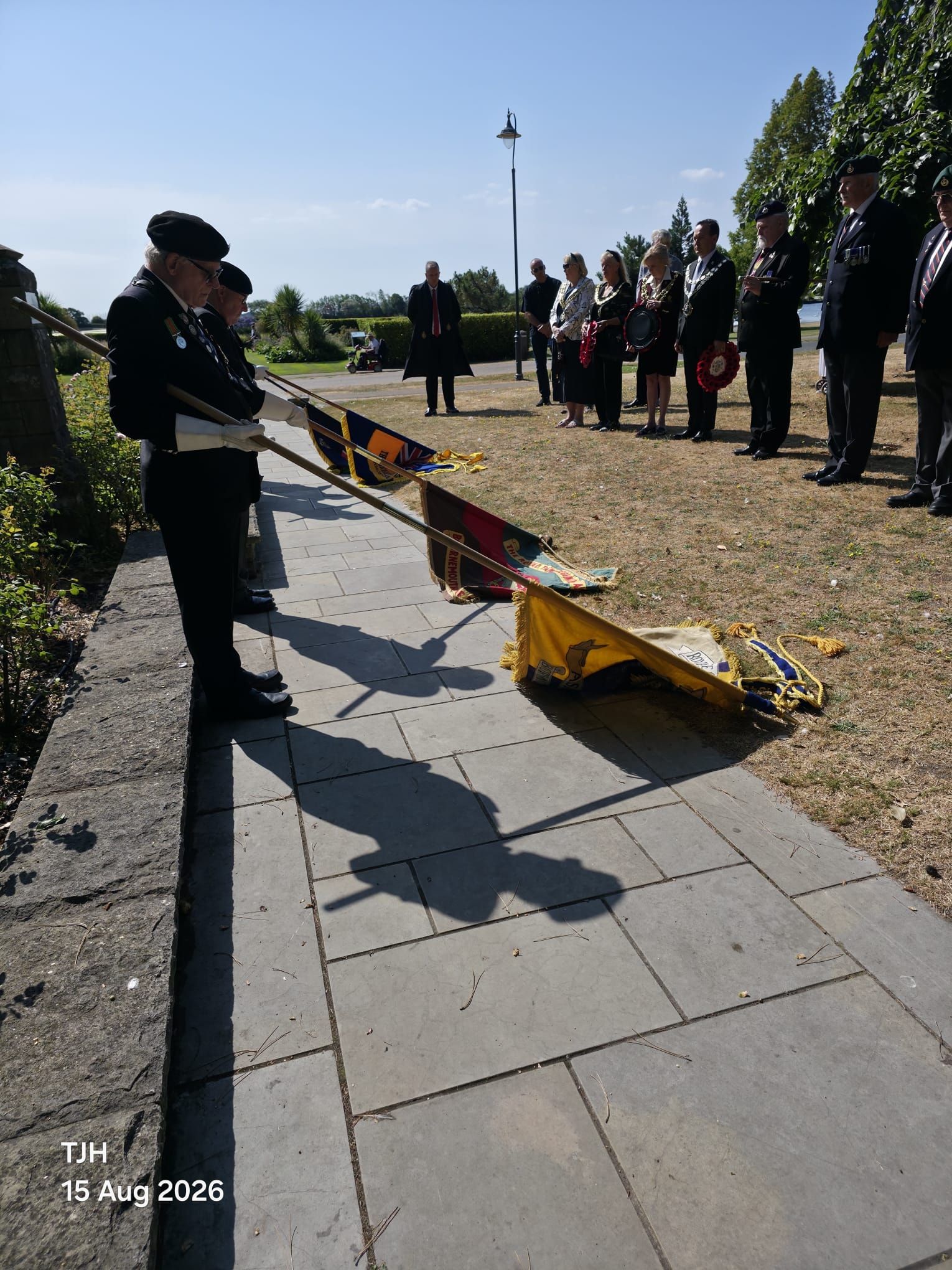 Wreath laying at a Remembrance ceremony