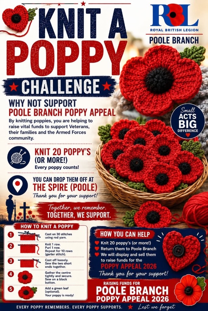Knit a Poppy Challenge — Support the Poppy Appeal 2026